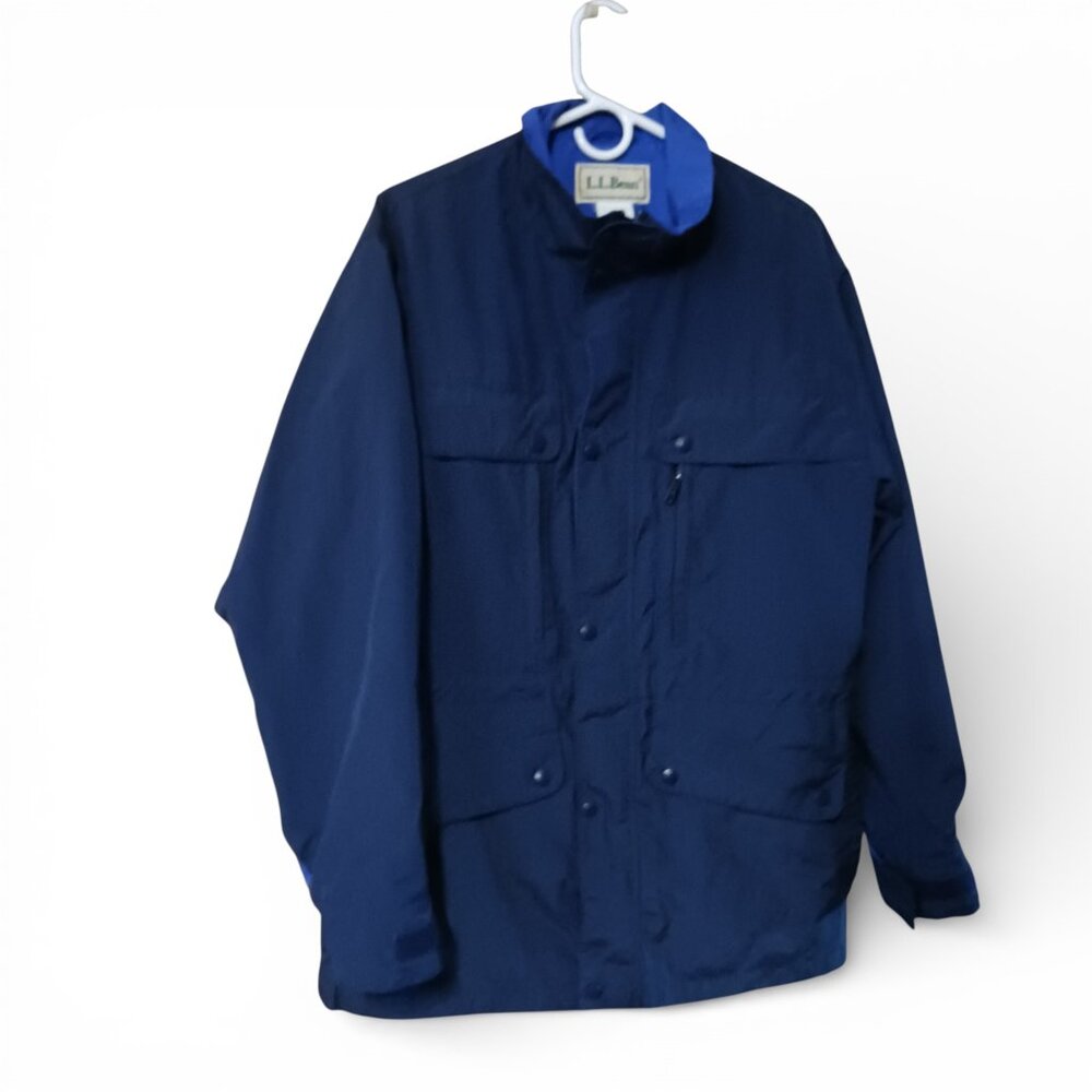 Vintage L.L. Bean Mainebound Field Parka Jacket Navy Blue Women's Large XL - Picture 2 of 13